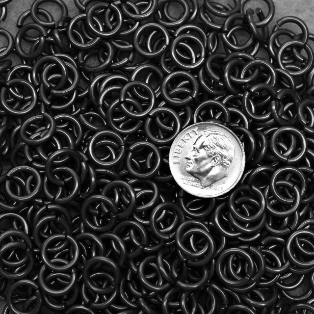 16swg Black Titanium Jumprings | Whitney Maille Chainmaille Artistry
