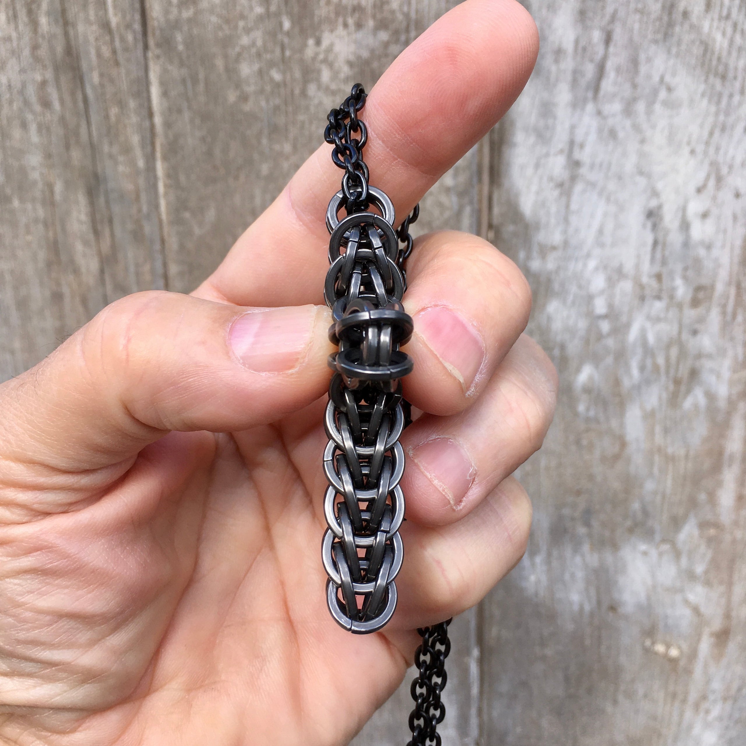 Black titanium cross shop necklace