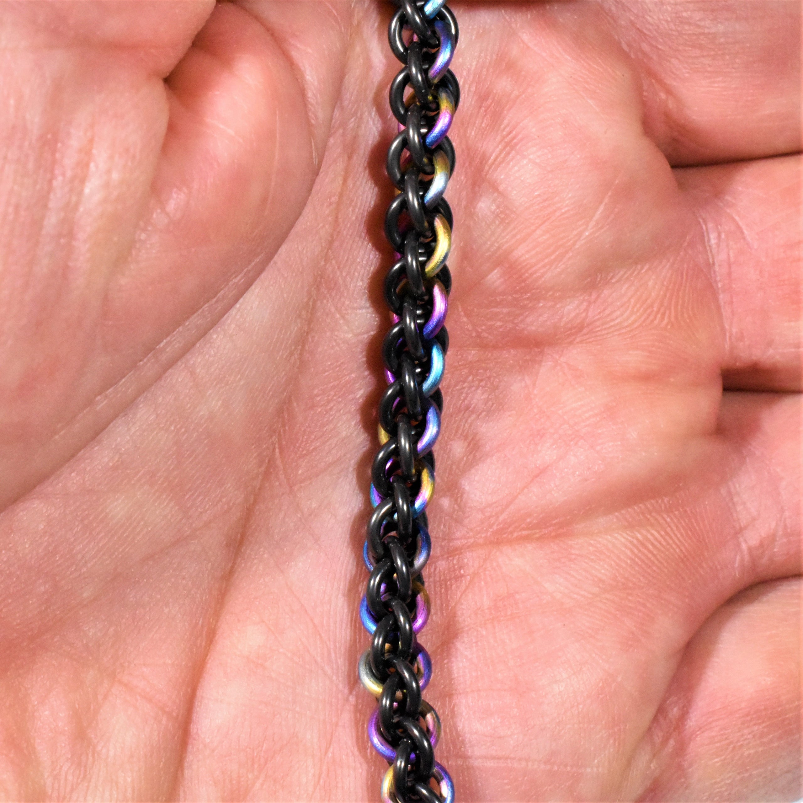 Rainbow Stainless Steel Jewelry Making Chain, Titanium Plating, Bracelet  Chain, 6x8x1.5mm, Lot Size 2 to 10 Feet, 1932-1 MC 