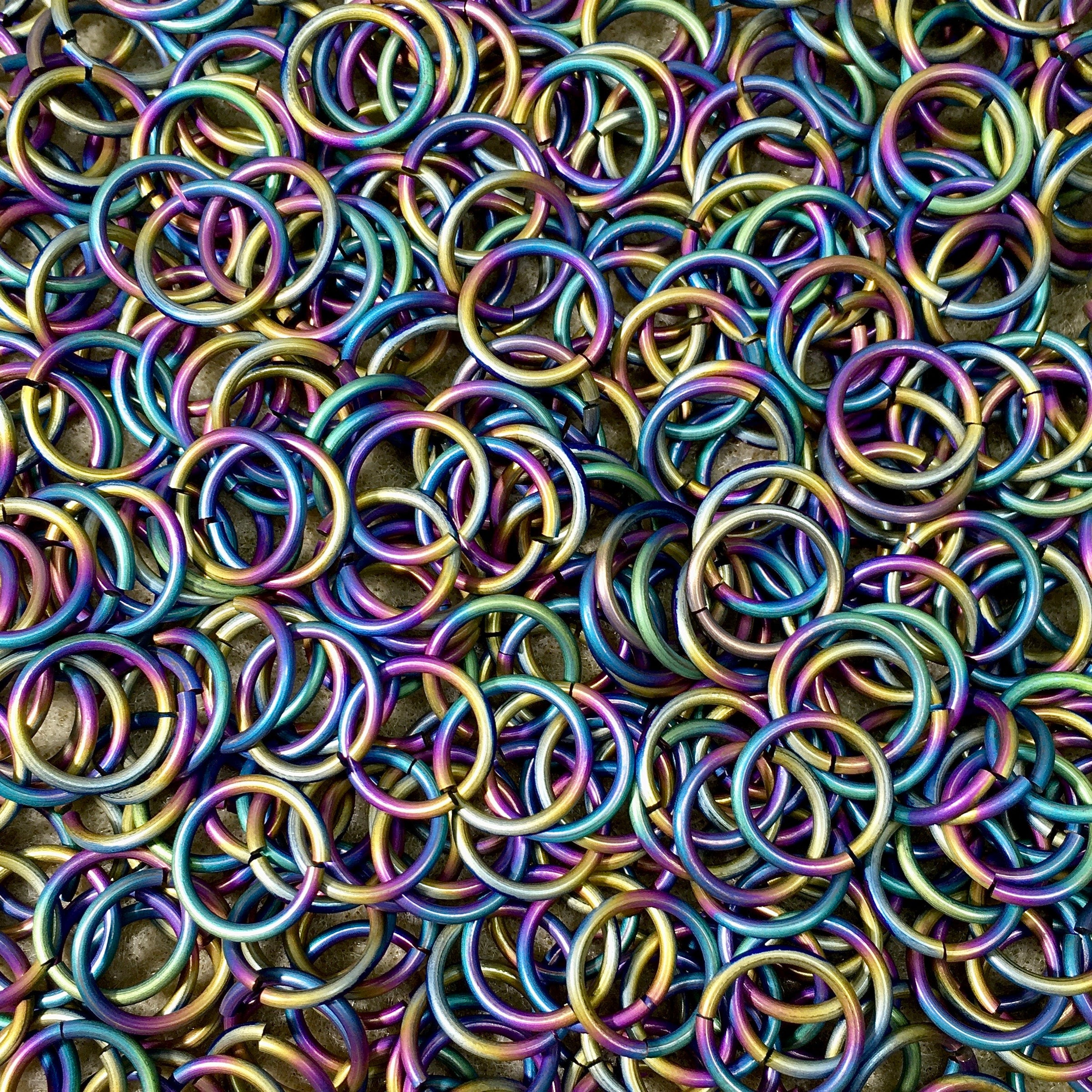 Rainbow jump rings hotsell