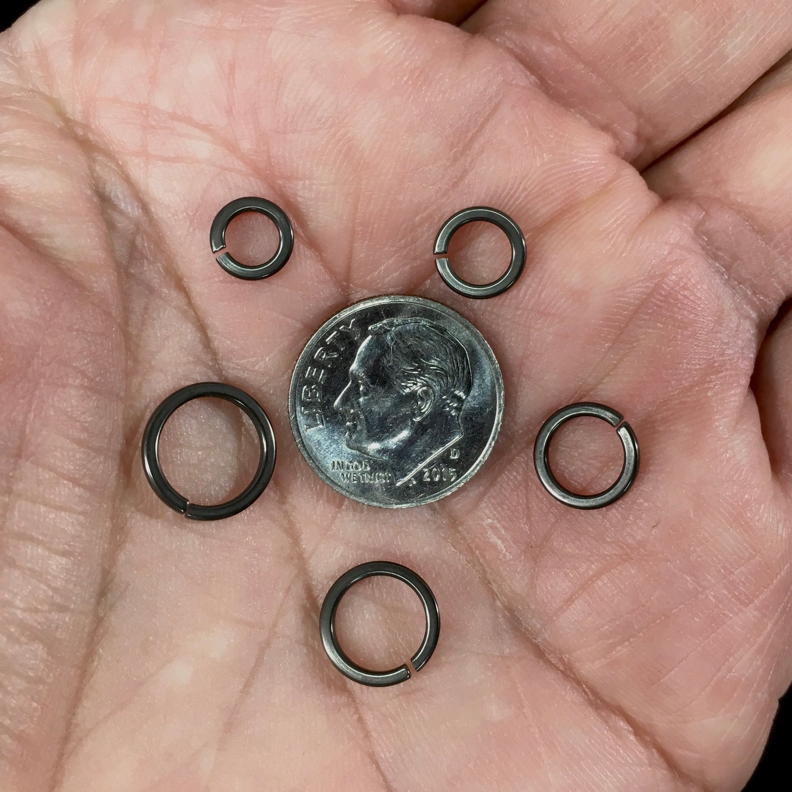 Square wire jump rings on sale