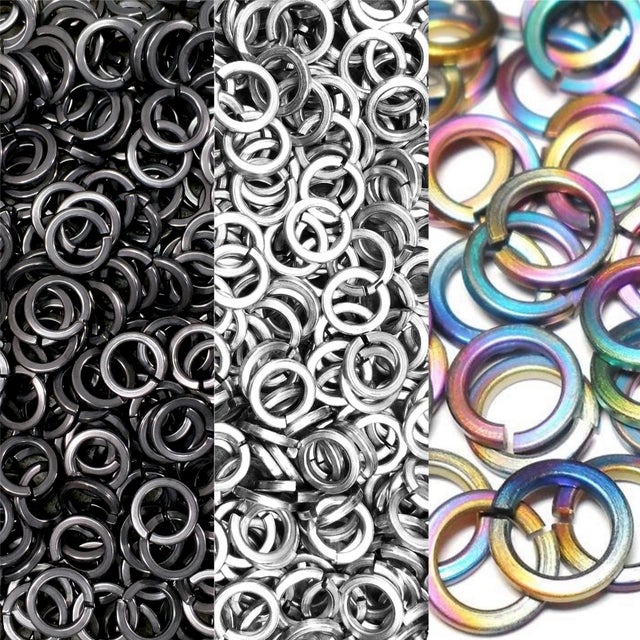 Square wire jump rings top