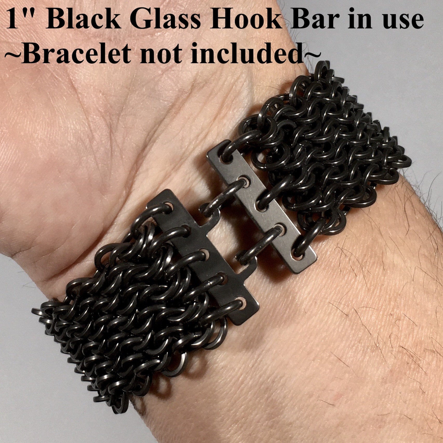 Black Titanium Hook Bracelet