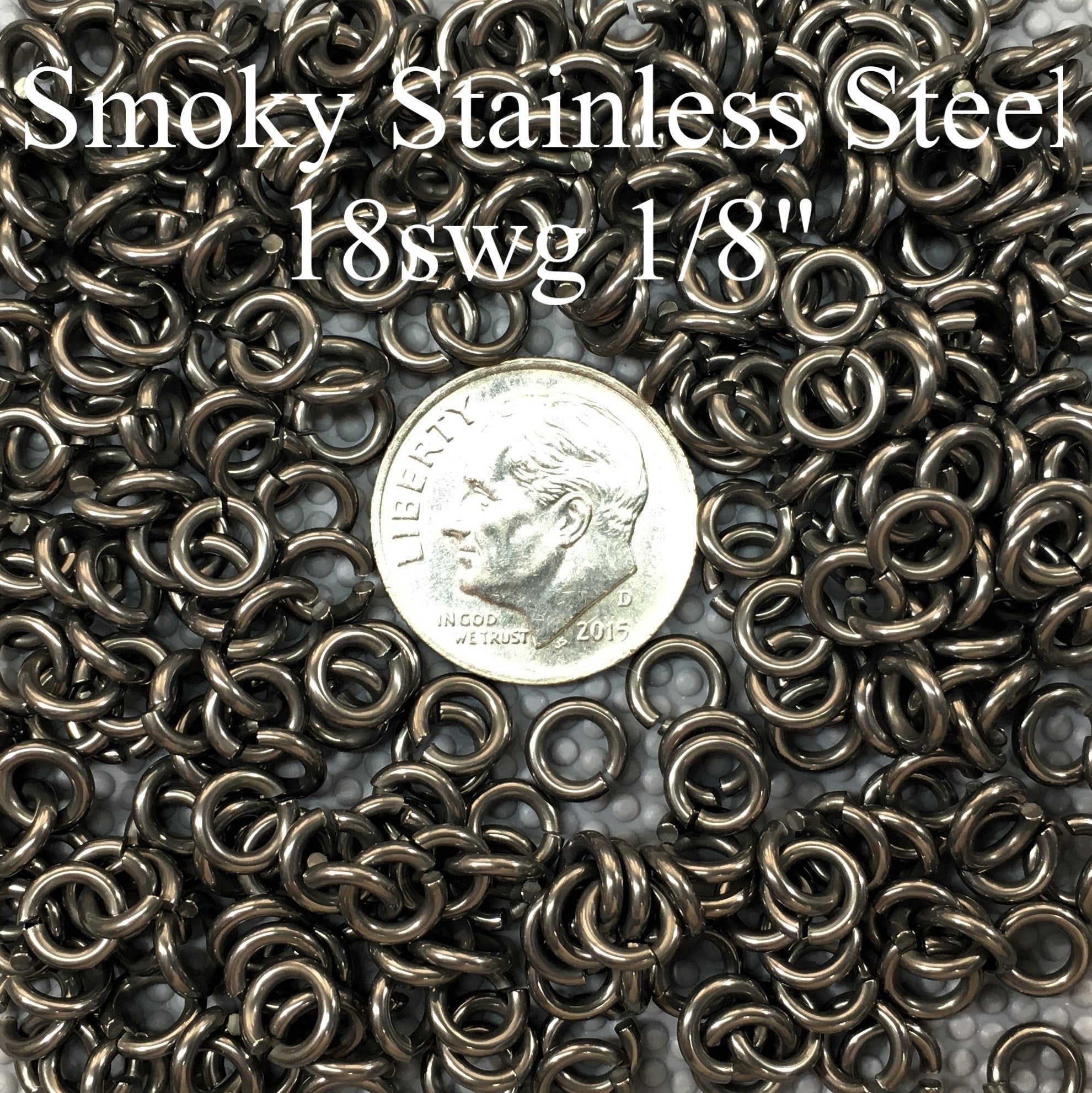 18swg 1/8 2.8AR Smoky Steel - Stainless Steel w/ Smoky Dark Finish